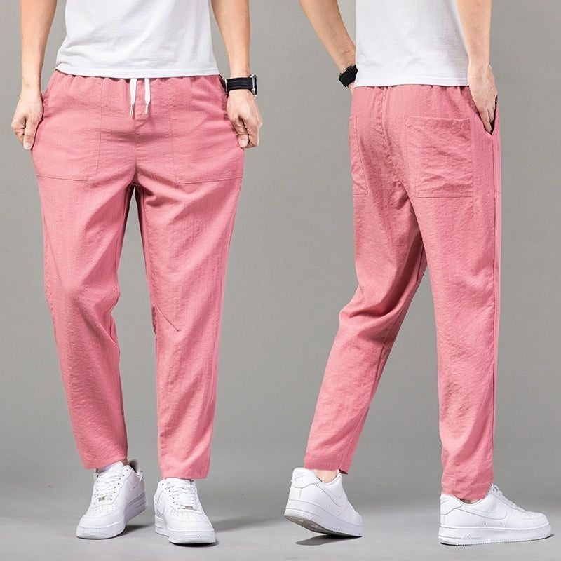 Solid Color Clean Version Thin Pants Male