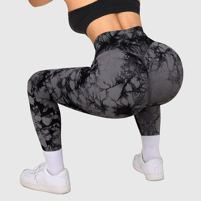 Leggings sans couture tie-dye pour femmes, pantalons de yoga push-up, leggings de sport, fitness, course à pied, gym