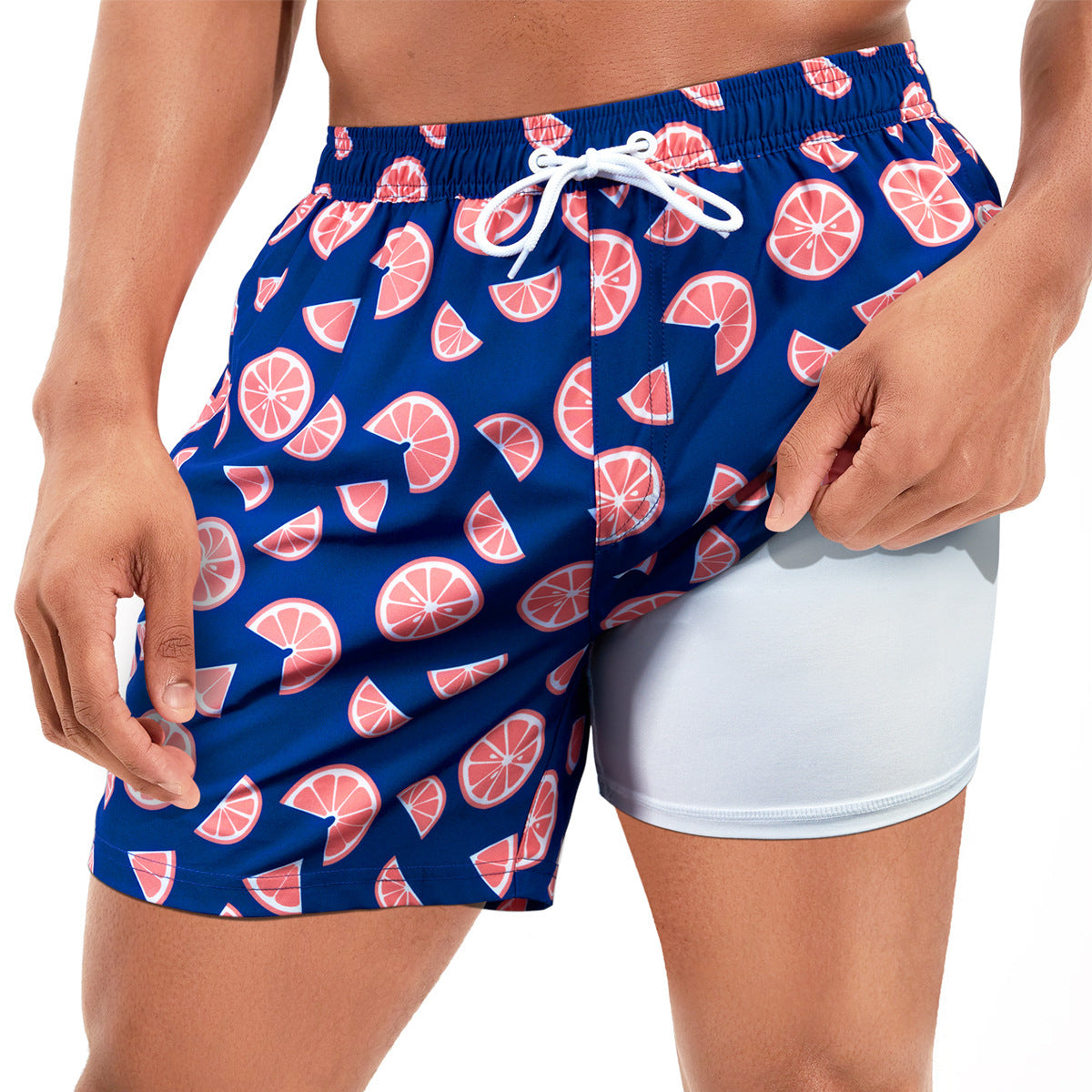 Men's Fashion Loose Quick-drying Boxer Swimming Trunks