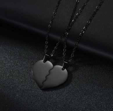 Love Puzzle Necklace Set – Stainless Steel