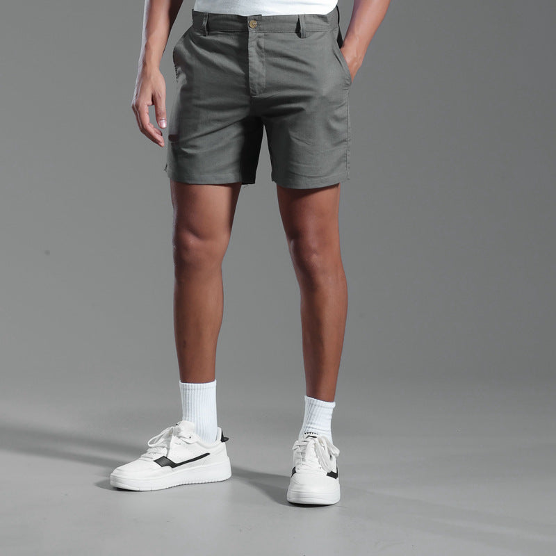 Men's Loose Plus Size Linen Cotton Blended Casual Short-length Pants