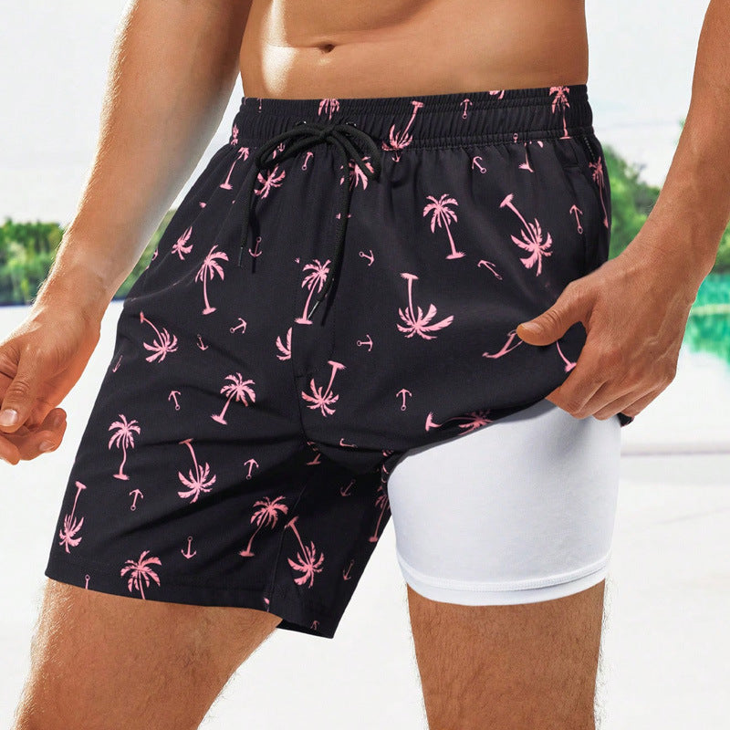 Men's Fashion Loose Quick-drying Boxer Swimming Trunks