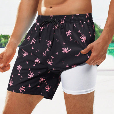Men's Fashion Loose Quick-drying Boxer Swimming Trunks