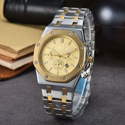 Men’s Stainless Steel Quartz Calendar Watch