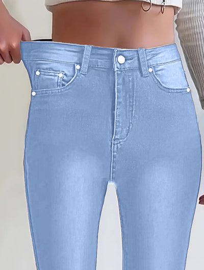 American Retro Brown Straight-leg Denim Pants