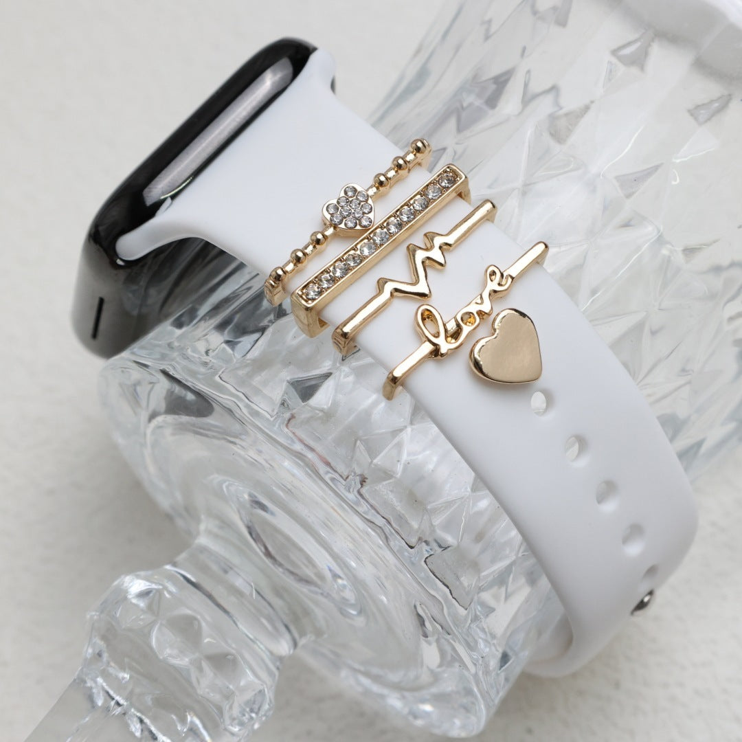 Bracelet de montre en silicone à boucle décorative DIY