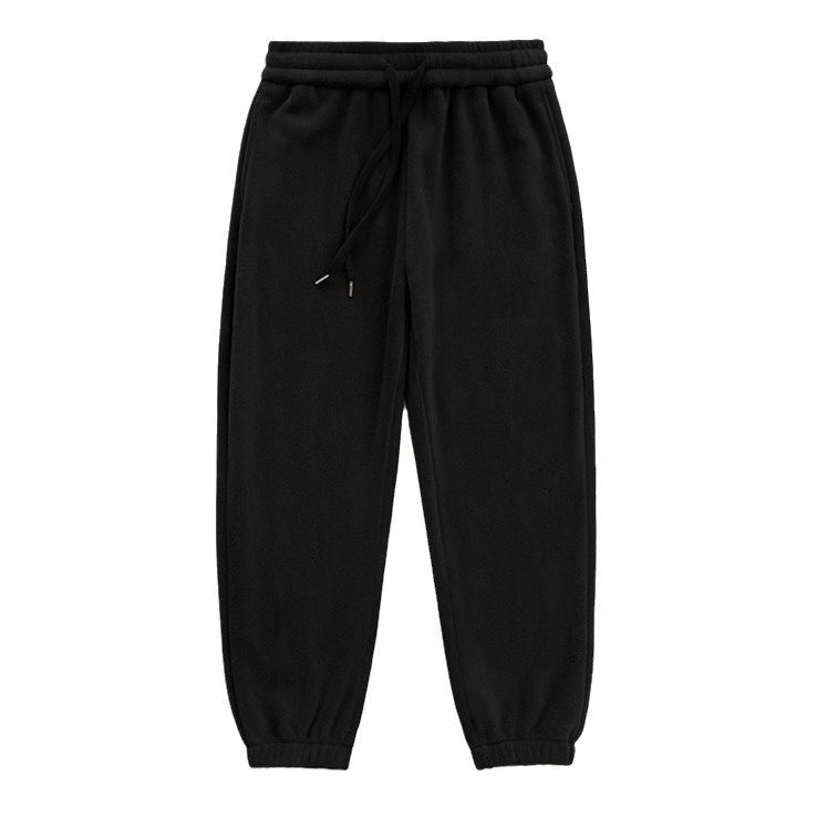 Pantalon de survêtement à nouer à la cheville, doublé polaire, épais, neuf, polaire, pantalon d'entraînement thermique d'hiver pour hommes