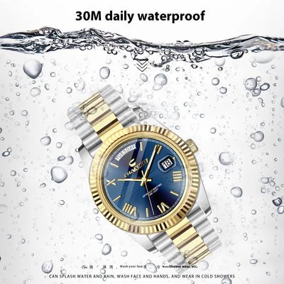 Fashion Men's Watch Steel Band Large Dial Quartz Wrist Watch