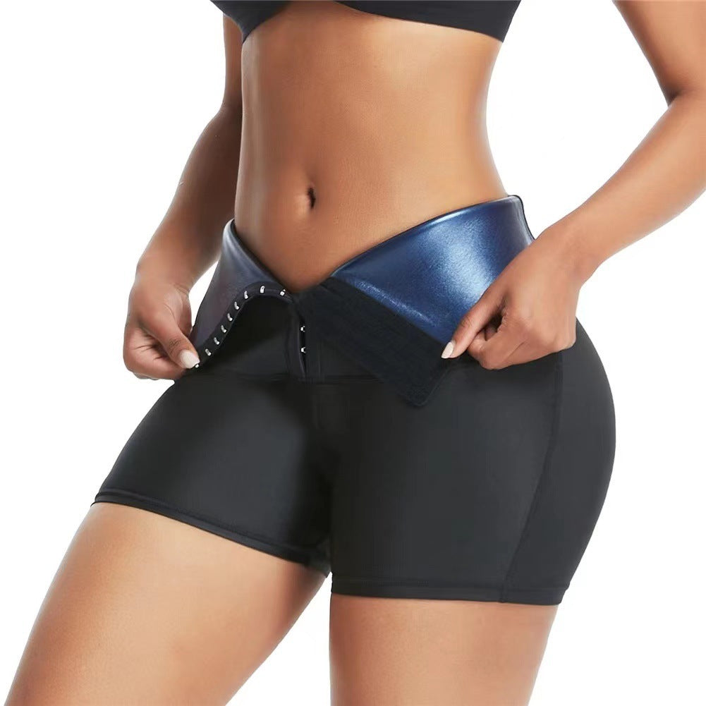 Vêtements anti-transpiration pour musculation et levage des hanches, shorts abdominaux boutonnés
