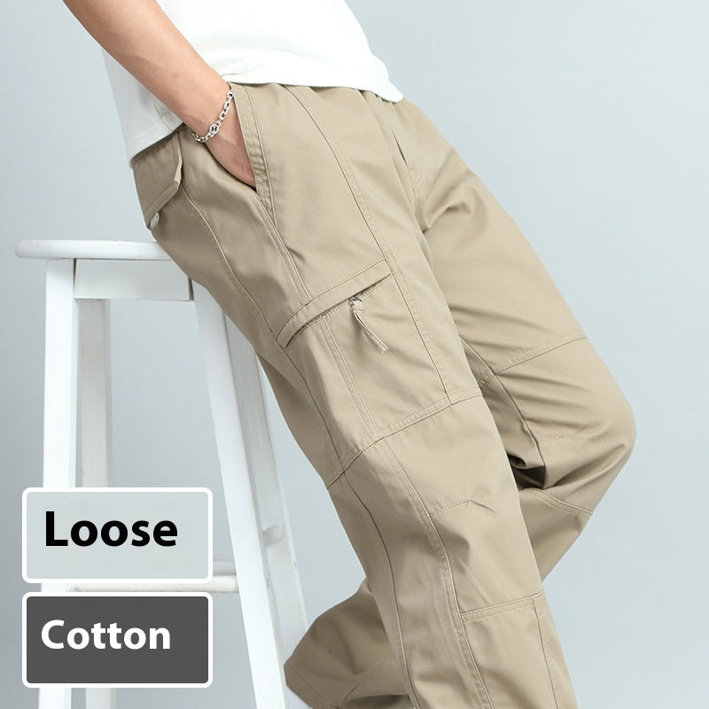 Salopette pantalon décontracté en pur coton pour homme