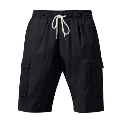 Men's Air-permeable Beachwear Linen Loose Multi-pocket Casual Shorts