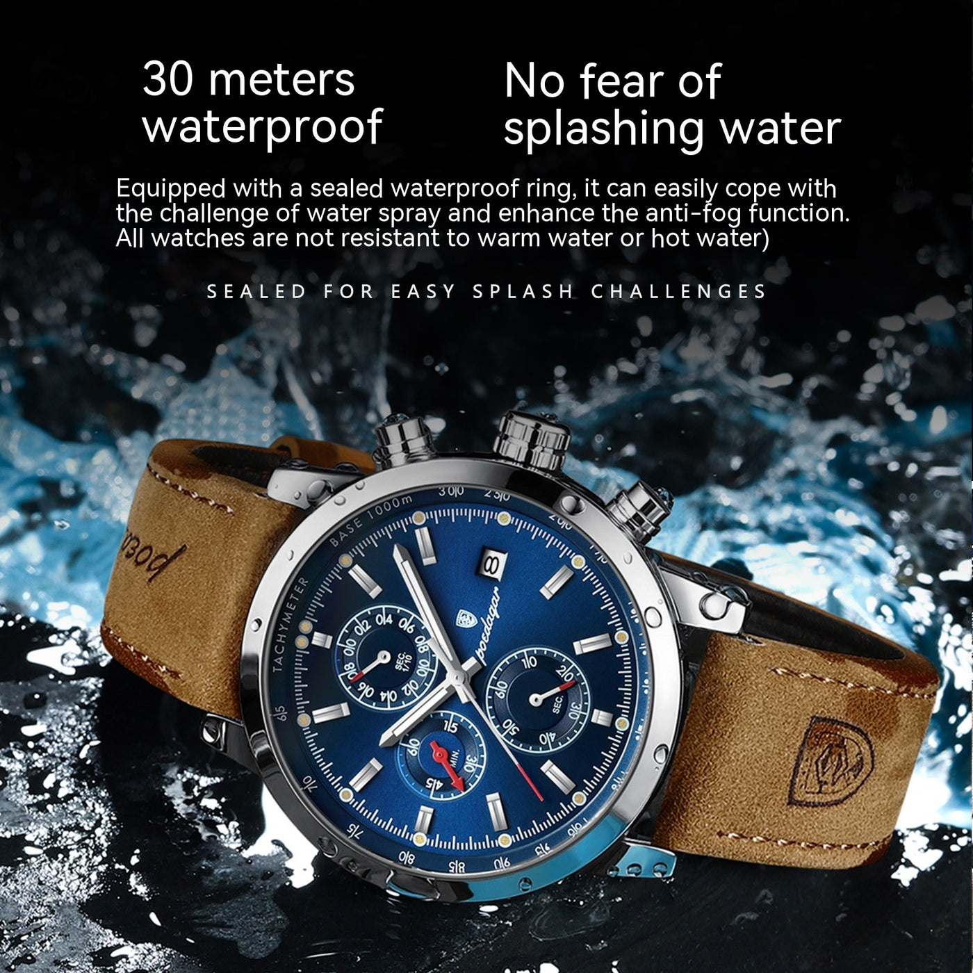 Men’s Waterproof Sports Quartz Watch
