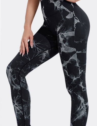 Leggings sans couture tie-dye pour femmes, pantalons de yoga push-up, leggings de sport, fitness, course à pied, gym