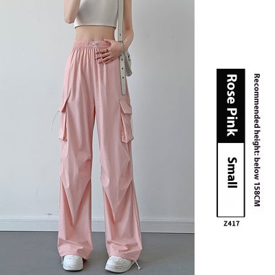 Women's Thickened Straight High Waist Mountaineering Wide Leg Pants