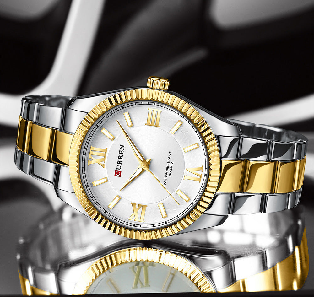 Men’s Luminous Steel Strap Quartz Watch