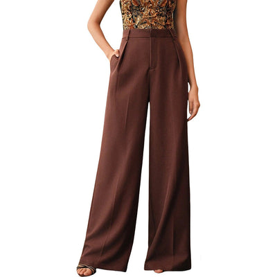 Women's Casual Loose Straight Business Commute Wide Leg Pants