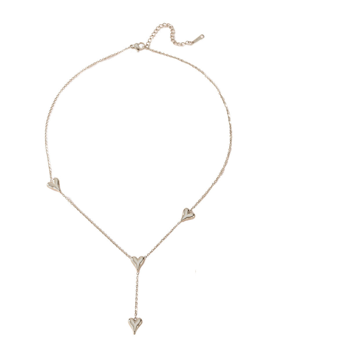 Peach Heart Tassel Necklace for Women