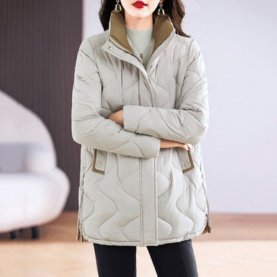 Mid-length Loose And Simple Cotton-padded Coat